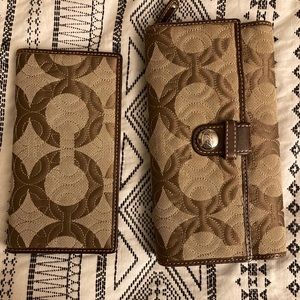 Coach checkbook and wallet